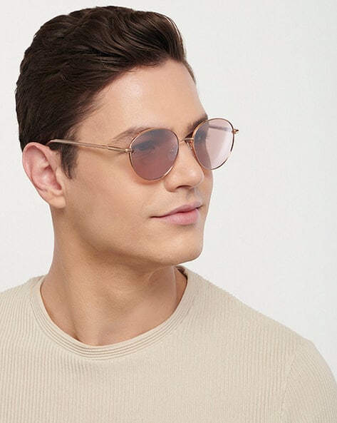 Trendy Round Sunglasses Rose Gold
