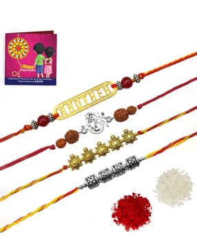 Combo of 4 Rakhi Set-image-12