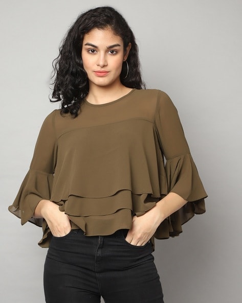 Buy Olive Green Tops for Women by GIPSY Online