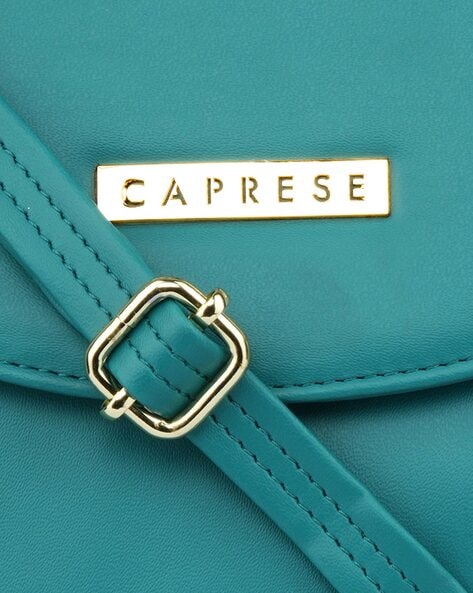 Caprese blue solid online sling bag