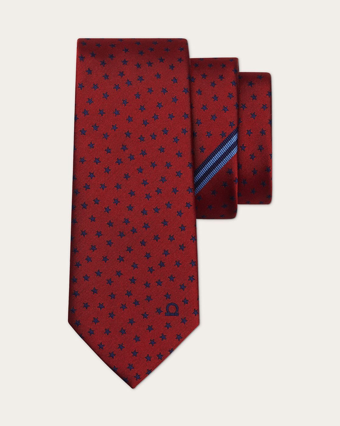 Dark Red Patterned Silk Tie