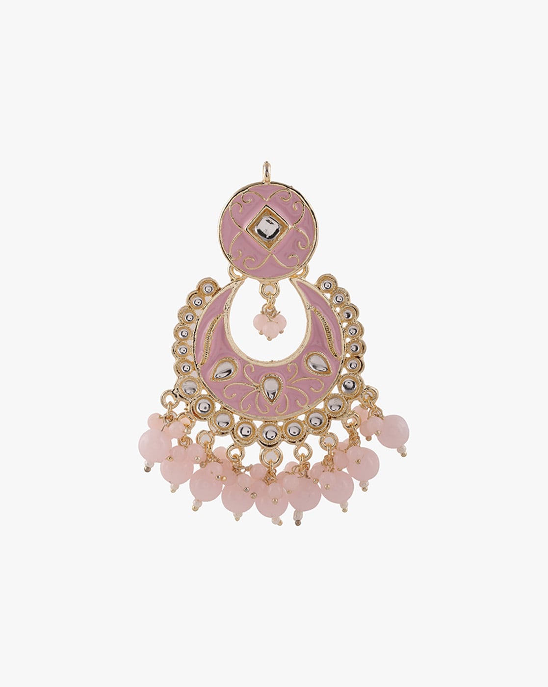 Buy MONKDECOR Elegant Bridal Jhumka Earring For Girls & Women (Meenabali-Light  Pink) Online at Best Prices in India - JioMart.