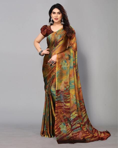 Vintage floral outlet saree