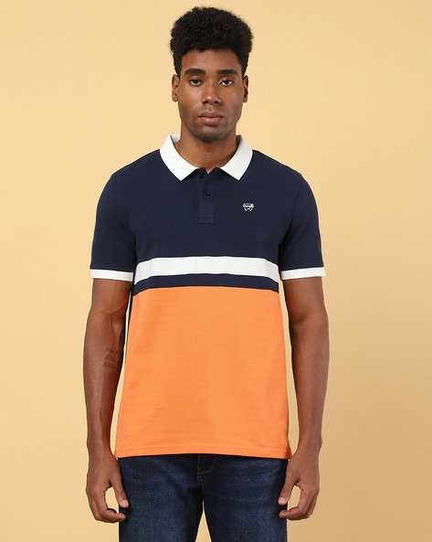 Buy Indigo & Orange Tshirts for Men by Wrangler Online