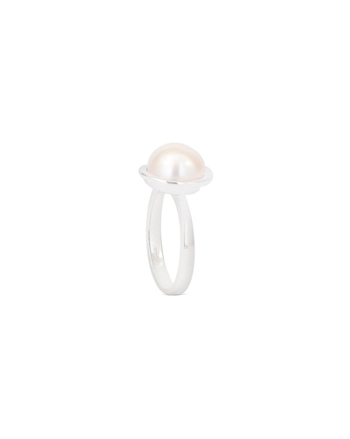 bow wedding ring white gold diamond pearl ring AP155