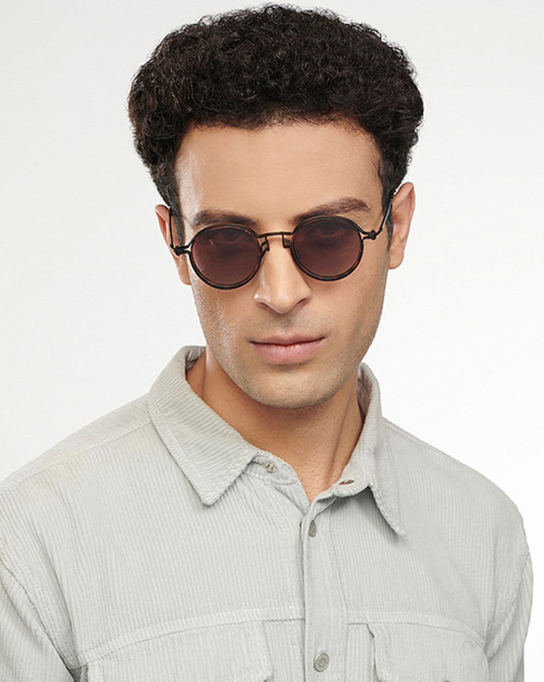 Buy online Men Round Brown Sunglasses from Eyewear for Men by Marc Louis  for ₹1499 at 50% off | 2024 Limeroad.com