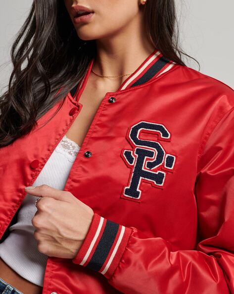 Buy TeesTheDay Cotton Blend Unisex Letterman Varsity Jacket For Women Black Varsity  Jacket For Women (Small, Letter A Varsity Jacket For Women) at Amazon.in