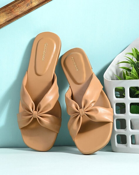 Gemma bow slide sandals new arrivals