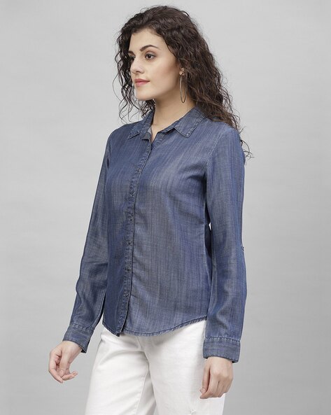 Premier Ladies Jeans Stitch Denim Shirt - PenCarrie