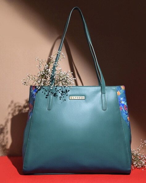 Buy CAPRESE Blue Faux Leather Womens Formal Large Tote Hand Bag | Shoppers  Stop