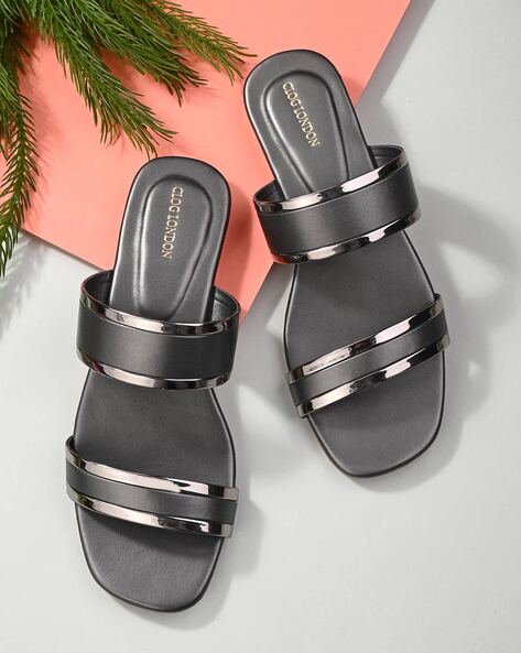 Buy Grey Flat Sandals for Women by Clog London Online Ajio