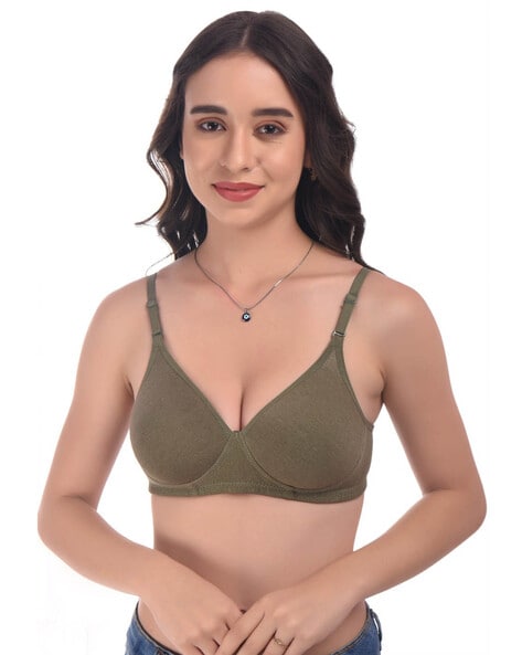Womens Lace Non Padded Non Wired Push Up Bra