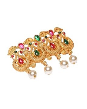 ACCESSHER Women's Jewellery Design Studded Back Hair Clip/Hair