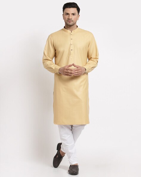 Buy Gold Kurtas for Men by Mohanlal Sons Online Ajio