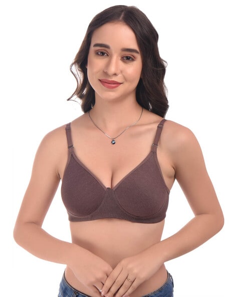 Lace non-wired push-up bra