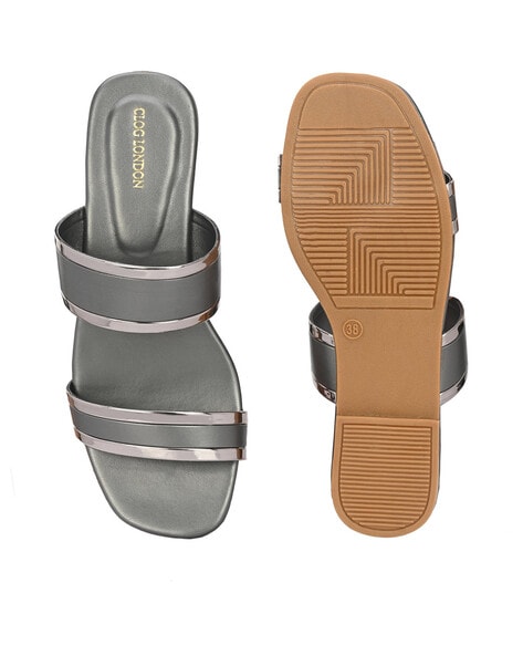 Buy Grey Flat Sandals for Women by Clog London Online Ajio