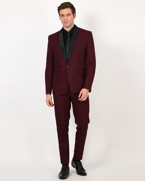 Maroon slim outlet fit blazer