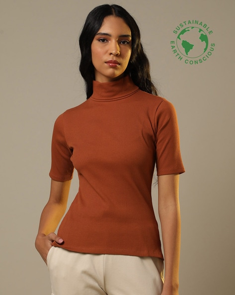 Turtle Neck Tshirt For Women - Buy Turtle Neck Tshirt For Women online in  India