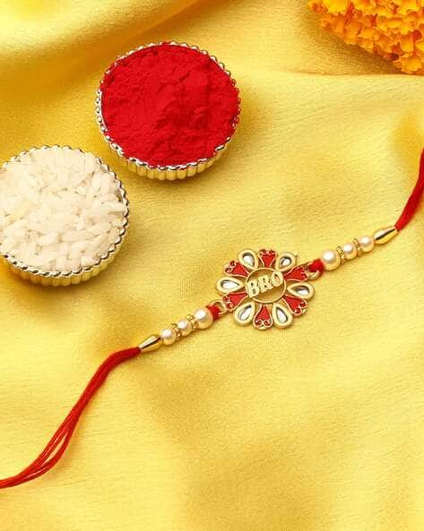 MATCHITT Mina Thread Moti Rakhi