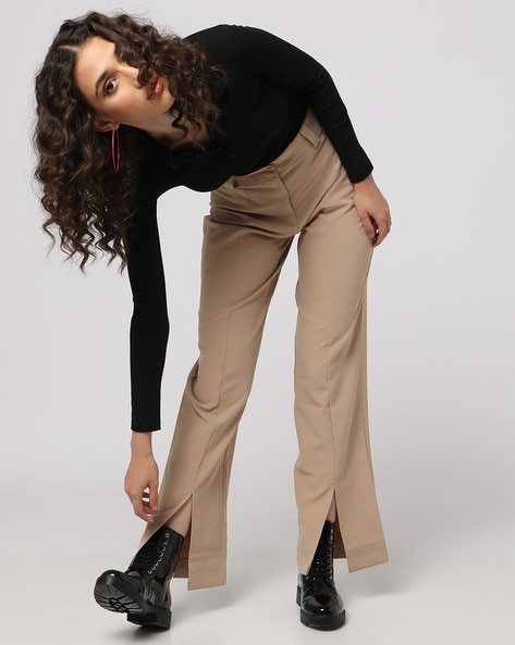 Woven Tailored High Waisted Wide Leg Trousers | boohoo