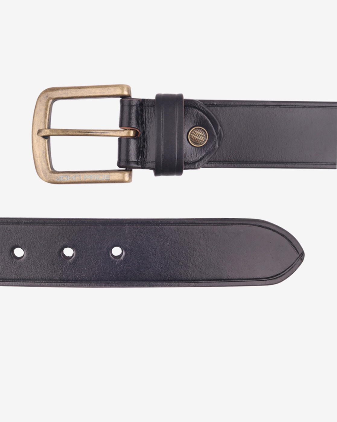 Plus Size Leather Belt with Buckle Closure