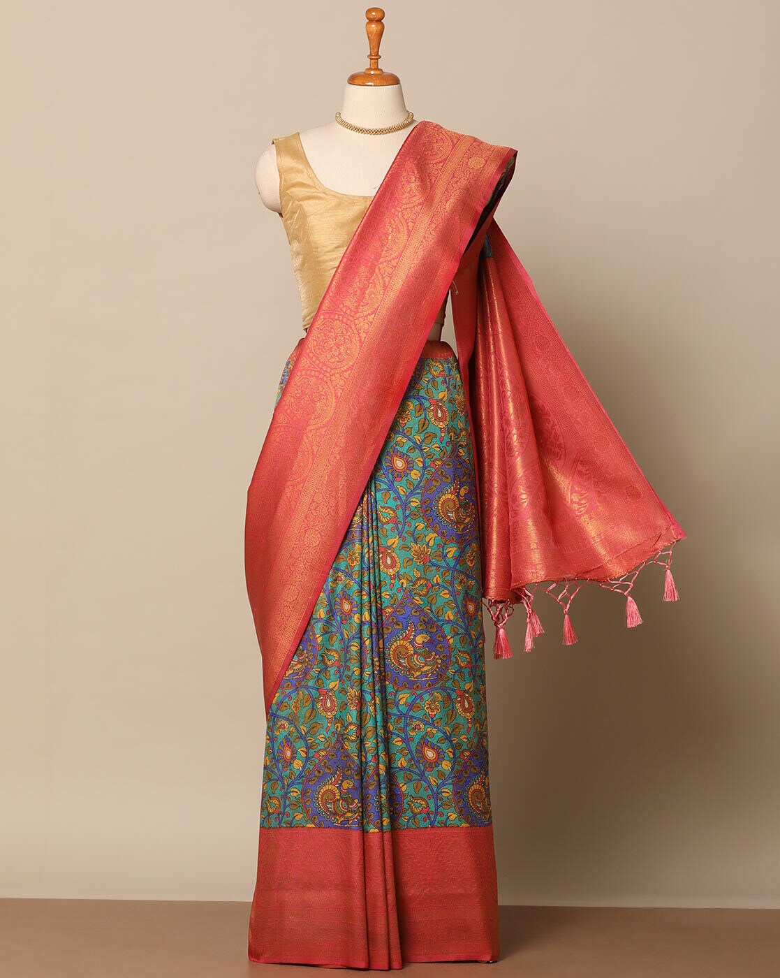 Buy Beige Sarees for Women by VASTRANAND Online | Ajio.com