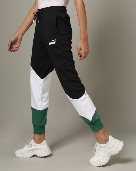 Buy Puma Black Printed Mid Rise Track Pants for Women's Online