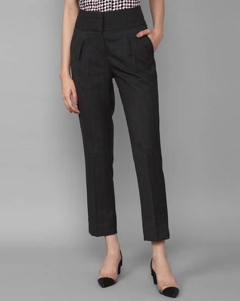 Buy Men Maroon Slim Fit Solid Casual Trousers Online - 755791 | Allen Solly