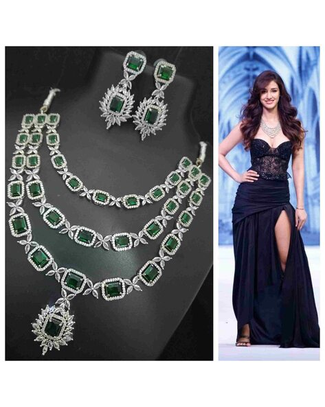 Buy Bridal Necklace, Swarovski Crystal Necklace Set, Bridal Necklace and  Earrings, Bridal Jewelry Set, Wedding Necklace Set, Statement Necklace  Online in India - Etsy