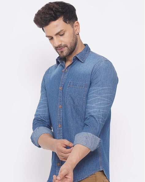 OLD plus size denim button down shirt | maurices