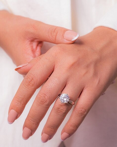 Buy Fida Wedding Luxurious Gold-Plated American Diamond Finger Rings for  Women online