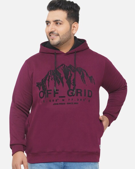 Typographic Plus Size Hoodie
