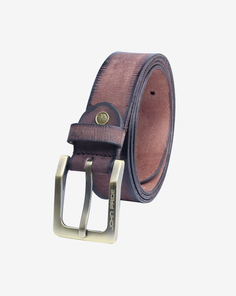 Plus Size Leather Belt with Buckle Closure