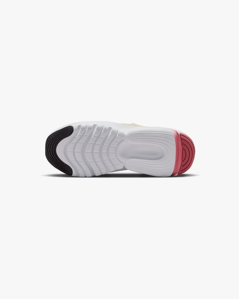 All white store nike slip ons