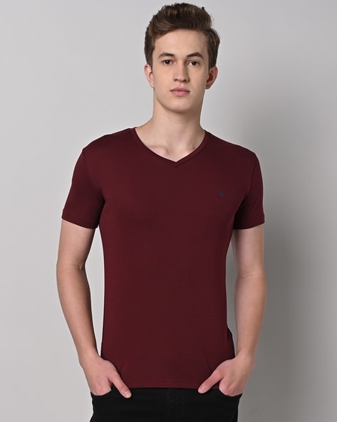 Mens v neck outlet t shirts colored