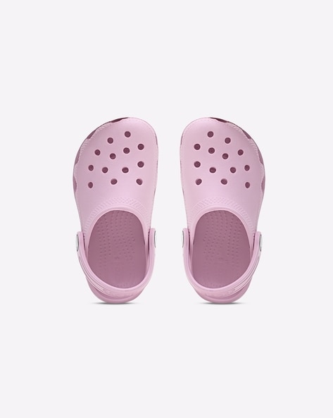 Pink crocs 2025 without holes