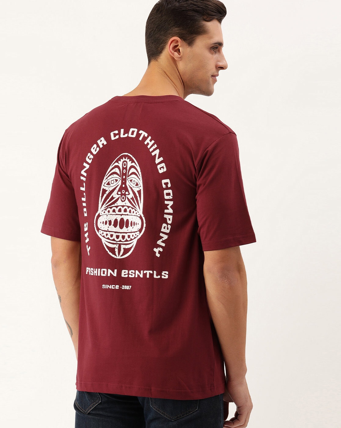 Buy Maroon Tshirts for Men by DILLINGER Online