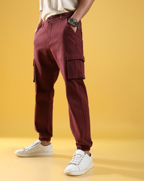 Buy Maroon Trousers & Pants for Men by Truser Online | Ajio.com