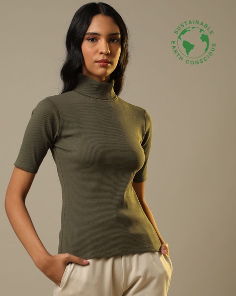 Army green outlet turtleneck