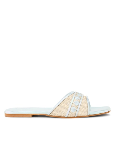 Buy Pearl sky Flat Sandals for Women by Elevato Basics Online