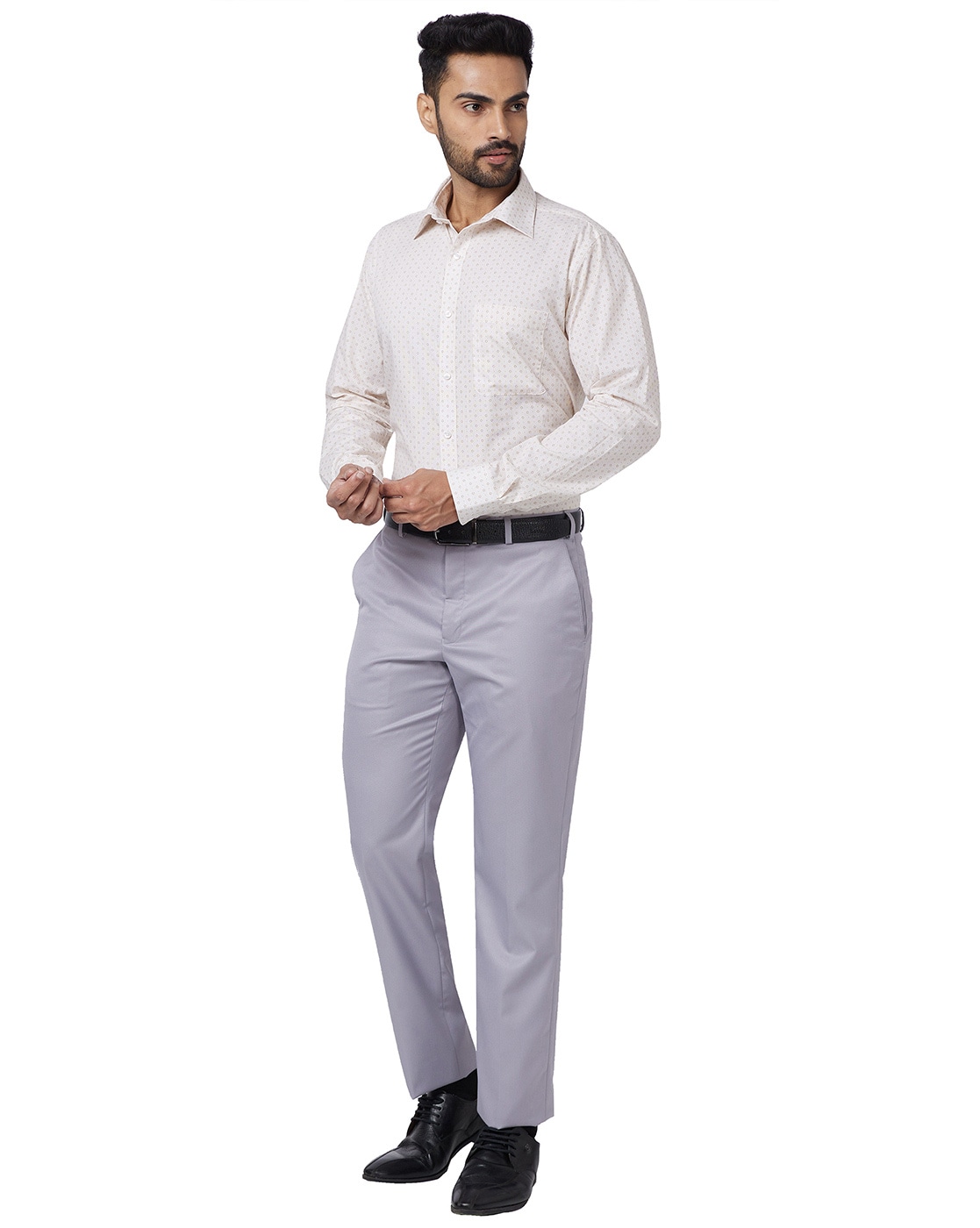 Buy Park Avenue Men's Straight Fit Formal Trousers (PMTL05960-H4_Medium  Khaki_86) at Amazon.in