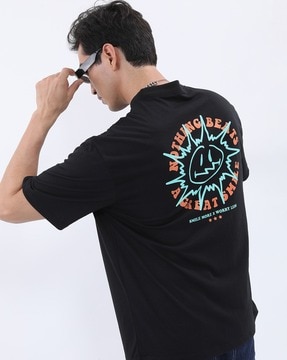 Performax Regular Fit Printed NBA Crew-Neck T-Shirt For Men (Black, XL)