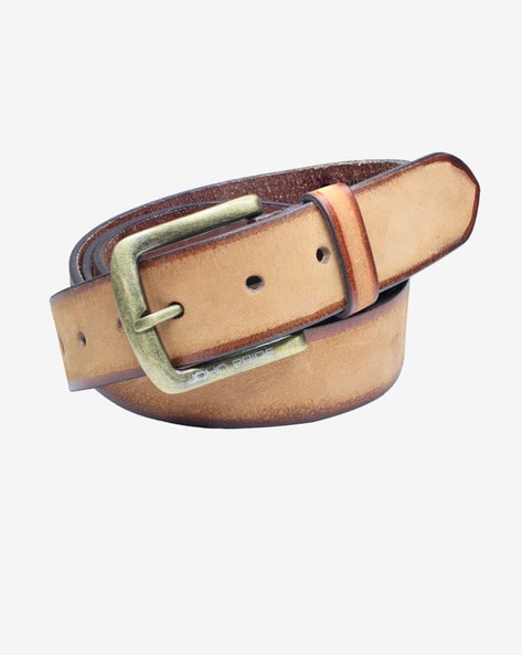 Plus Size Leather Belt with Buckle Closure