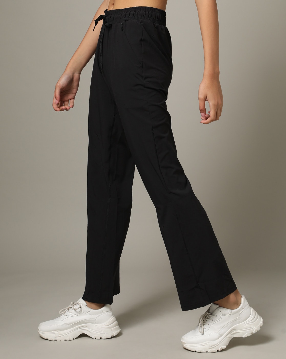 PUMA Modest Activewear Wide Leg Solid Women Black Track Pants - Buy PUMA  Modest Activewear Wide Leg Solid Women Black Track Pants Online at Best  Prices in India