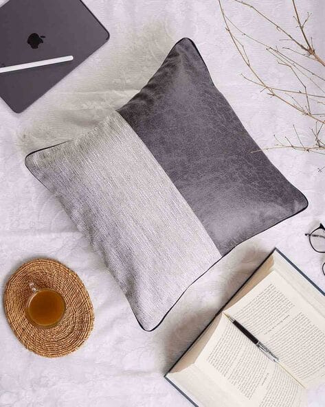 Faux Leather Rectangle Shaped Cushion Cover