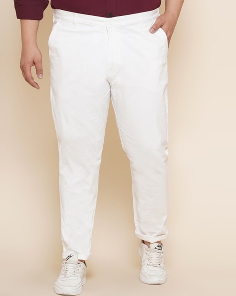 Plus Size White Cotton Pant For Women | Pant With Pocket For Girls