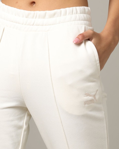 Puma EVOSTRIPE White Slim Fit Trackpants