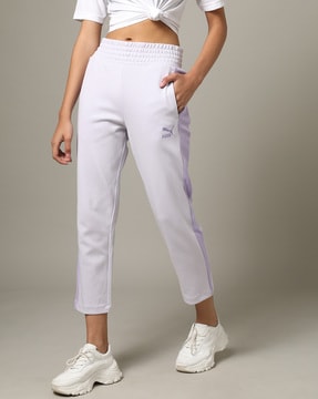 Women Logo Print Cropped Track Pants