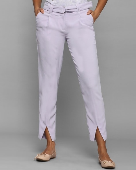 Buy Allen Solly Men Brown Regular Fit Solid Linen Formal Trousers - Trousers  for Men 9140993 | Myntra