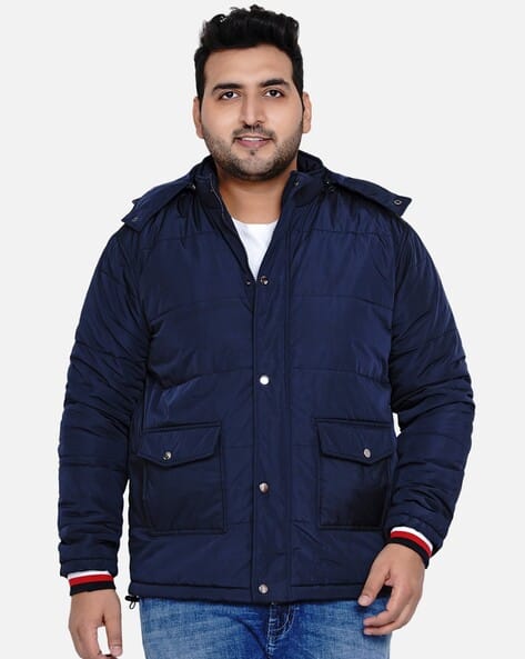 Quilted Plus Size Jacket with Flap Pockets